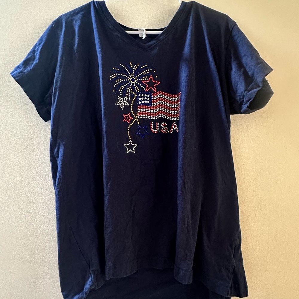Navy Blue USA Graphic Tee